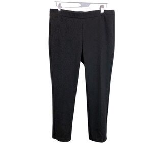 NYDJ Black Design Pull On Crop Legging Pants